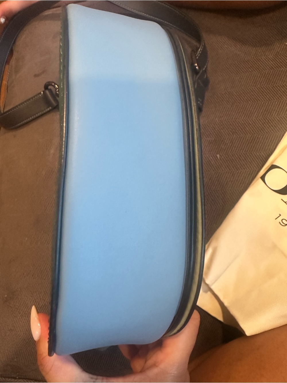 Coach color block Teal Saddle Crossbody Bag with Blue Accents - Picture 12 of 12